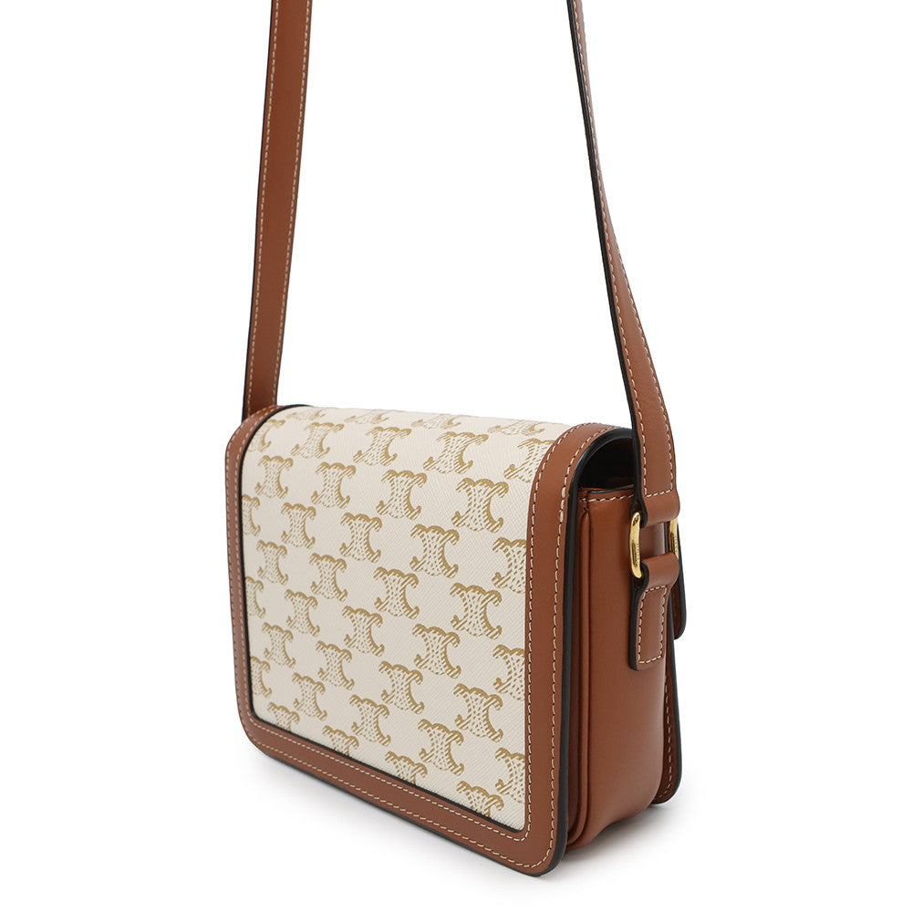 Teen Triomphe Shoulder Bag Bz . Bc Leather White