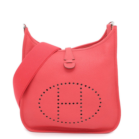 Evelyne Bougainvillier Taurillon Clemence Size Pm Handbag Travel Bag