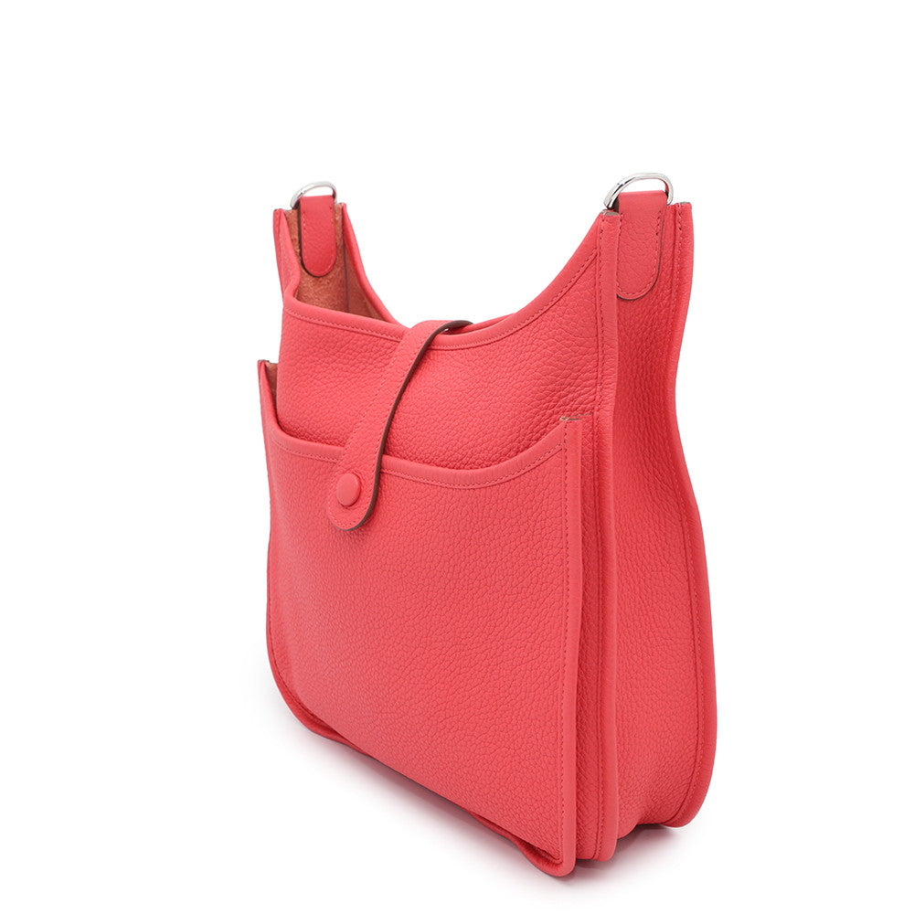 Evelyne Bougainvillier Taurillon Clemence Size Pm Handbag Travel Bag