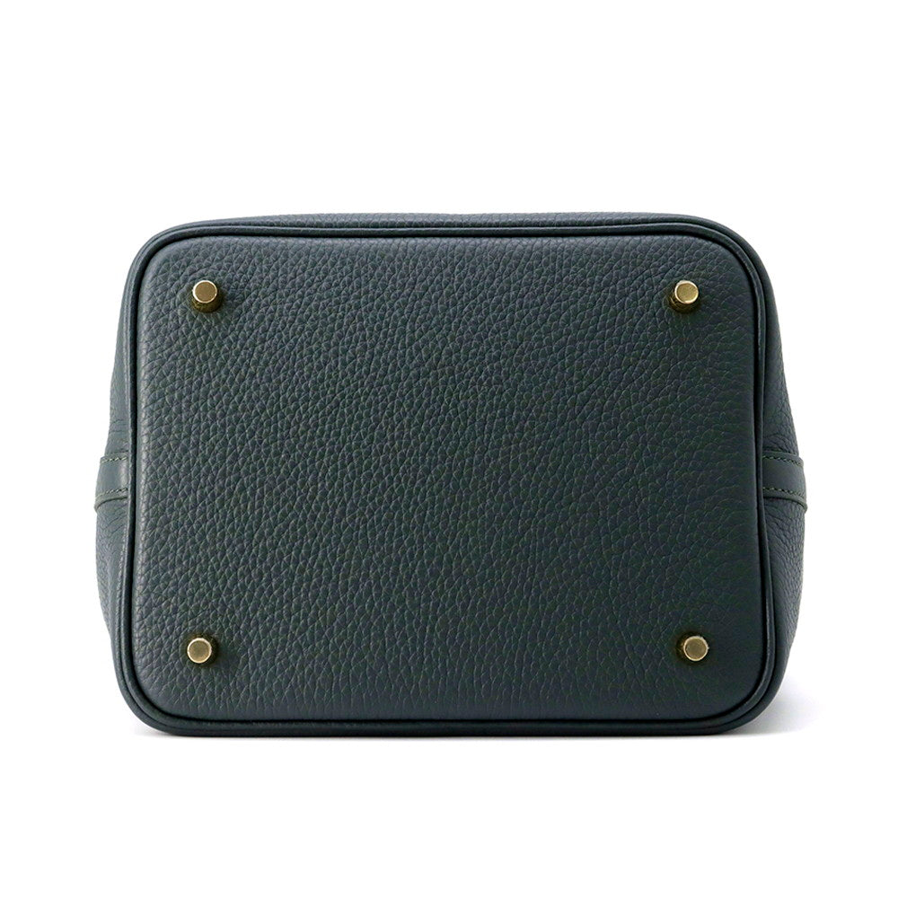 Picotin Lock Vert Mangrove Taurillon Clemence Size Travel Bag