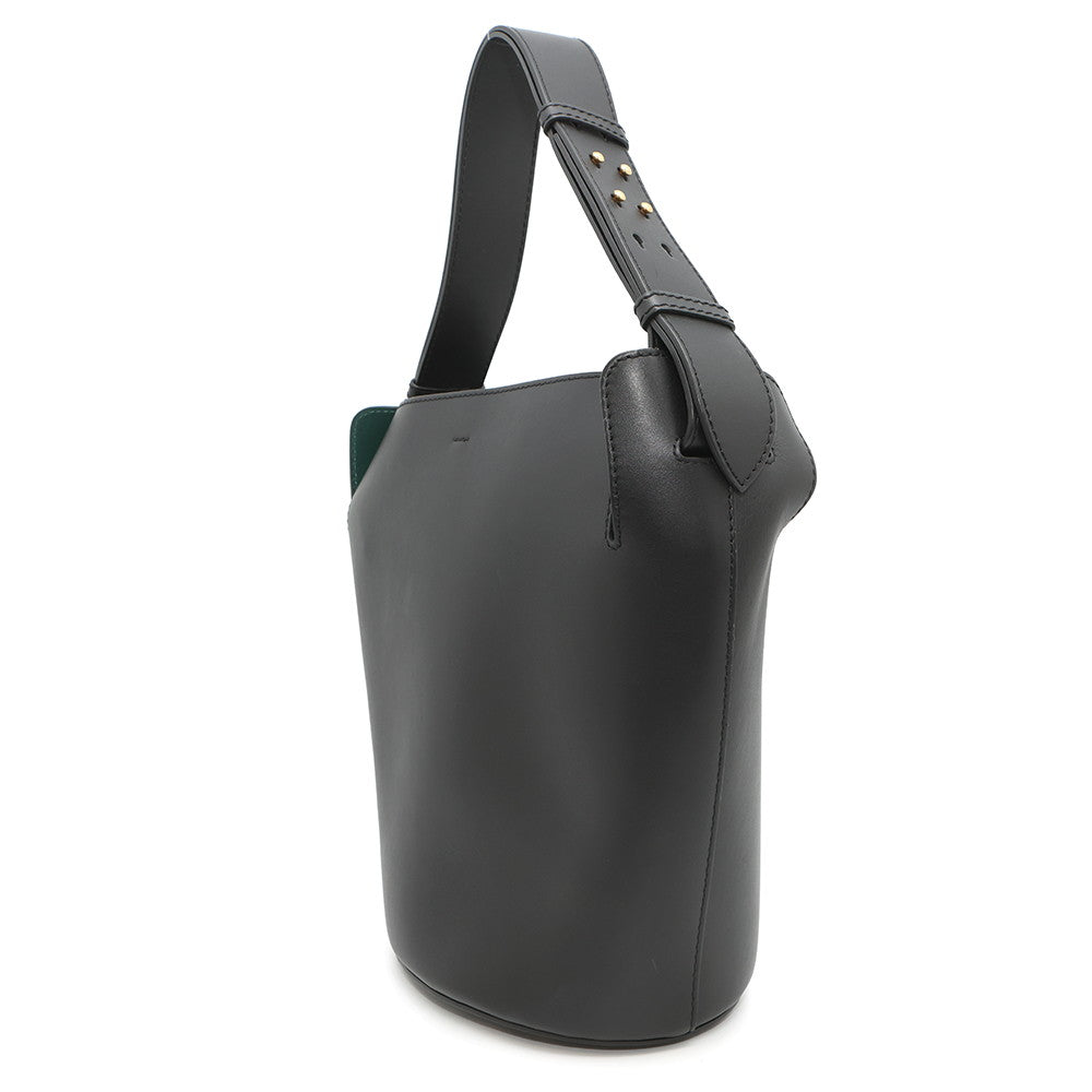 Burberry Shoulder Black40758901 Calf Leather Bucket Shoulder Bag
