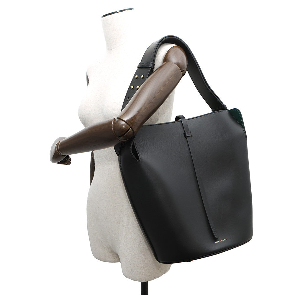 Burberry Shoulder Black40758901 Calf Leather Bucket Shoulder Bag