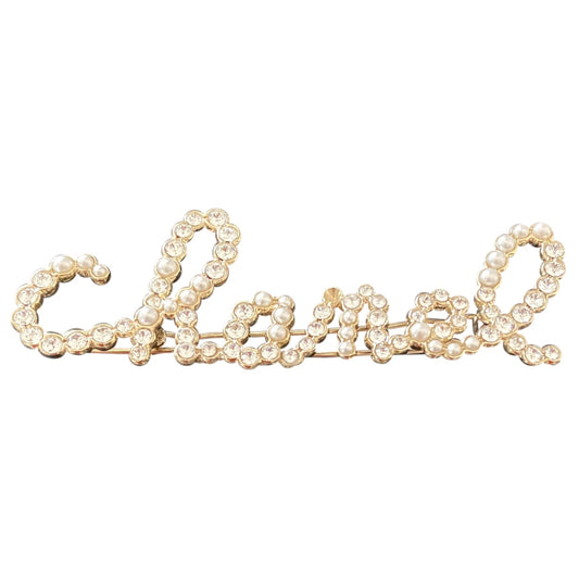 Chanel silver metal hair accessories
