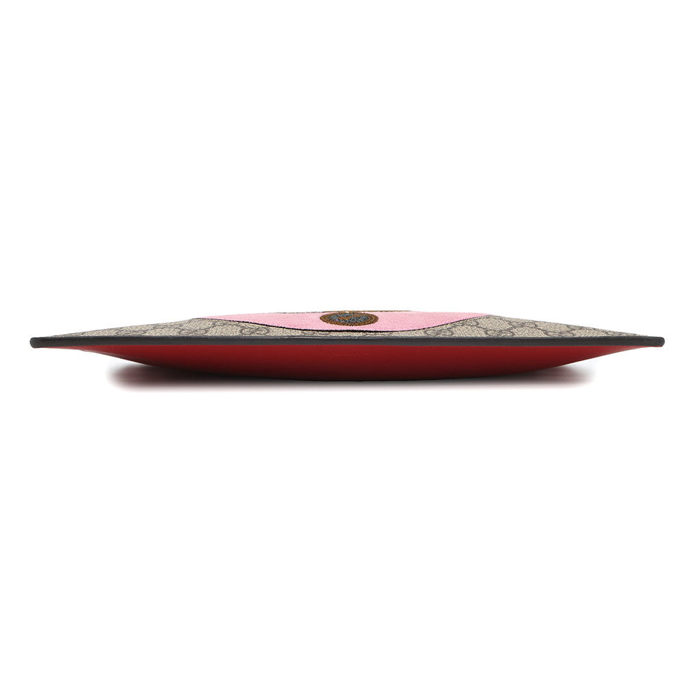 Gucci Bosco Clutch Bag Pink Red506280 Supreme Leather Suede