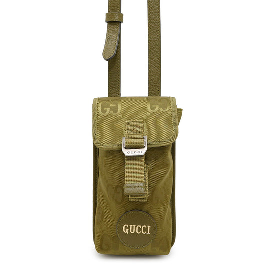 Gucci Off Grid Green696018 GGNylon Leather Shoulder Bag