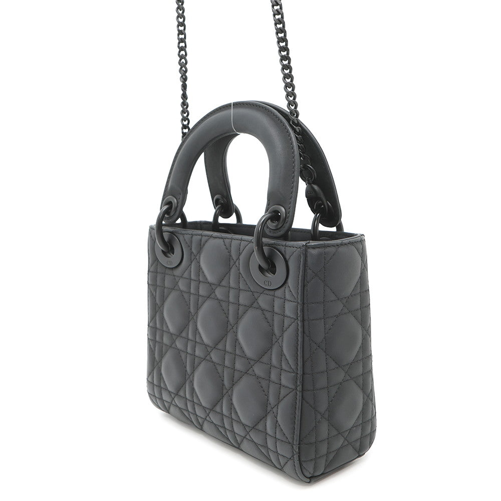 Dior Lady Canage Way Handbag Blackm Sloi Ultra Leather Travel Bag