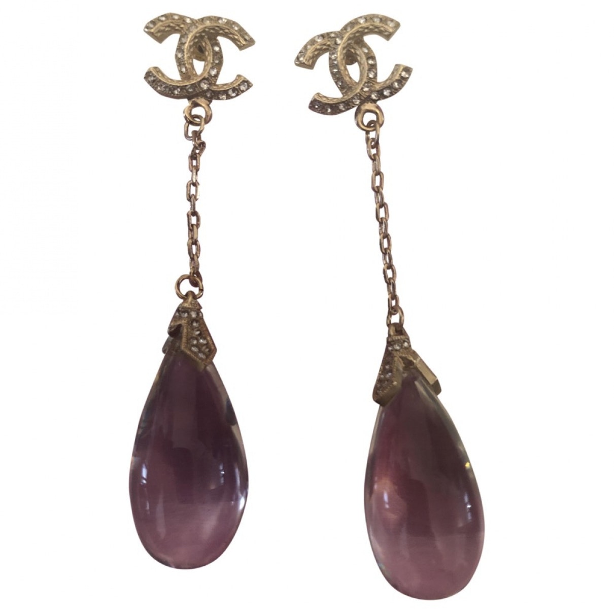 cc silver metal earrings Jewelry City