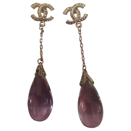 cc silver metal earrings Jewelry City