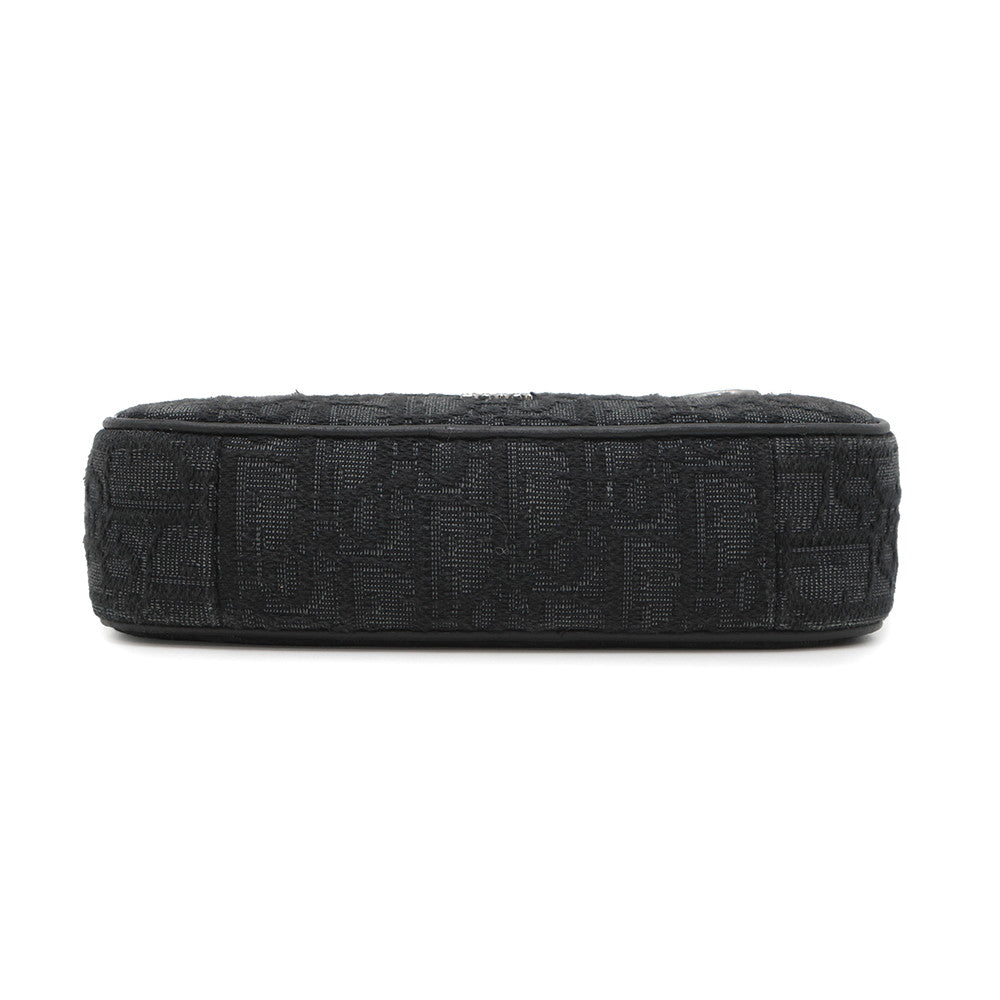 Dior Oblique Safari Shoulder Bag Esws Yky Jacquard Leather Black