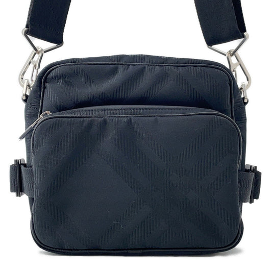 Burberry Cross Body Bag Black80853801 Leather Nylon Crossbody Bag