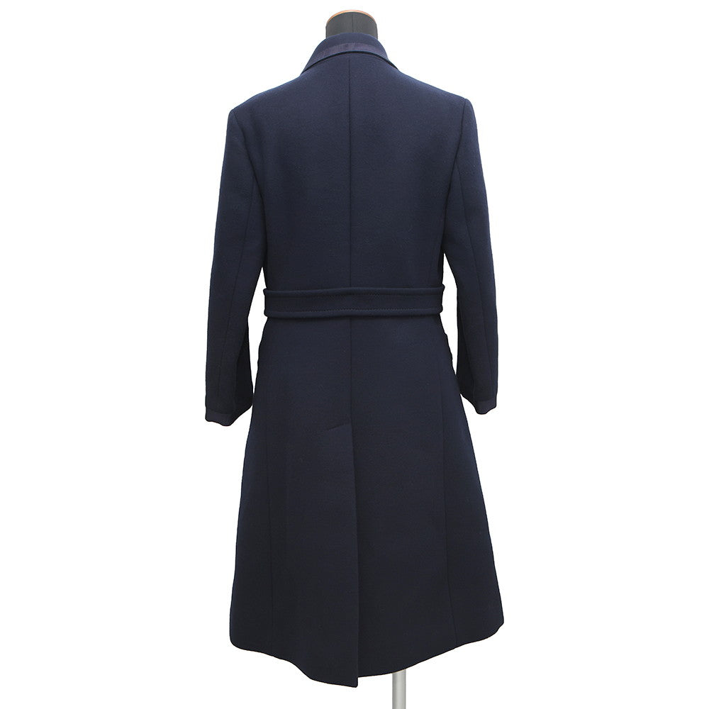 Gucci Coat GGChain Size 38 Navy669525 Wool Apparel