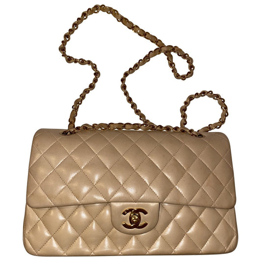timeless/classique beige leather handbag City