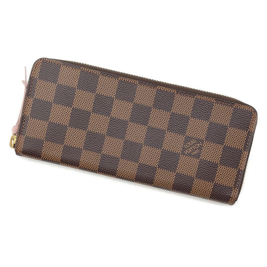 Louis Vuitton Portefeuille Clemence Rose BallerineN41626 Ebene Canvas Damier Handbag
