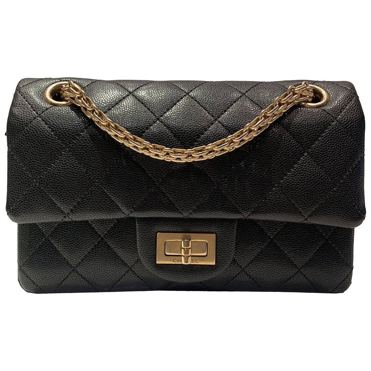 2.55 black leather handbag Heritage