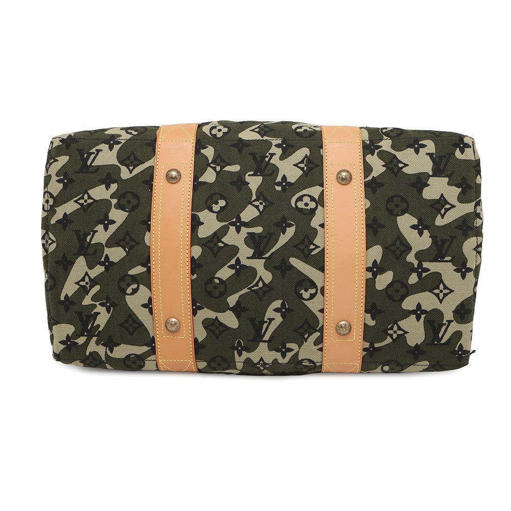 Louis Vuitton tray Light NoirM95783 Monogramou Flage Green Beige Handbag