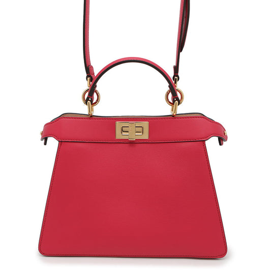 Fendi ?Peekaboo I see you Pink8BN327 Leather Small Handbag