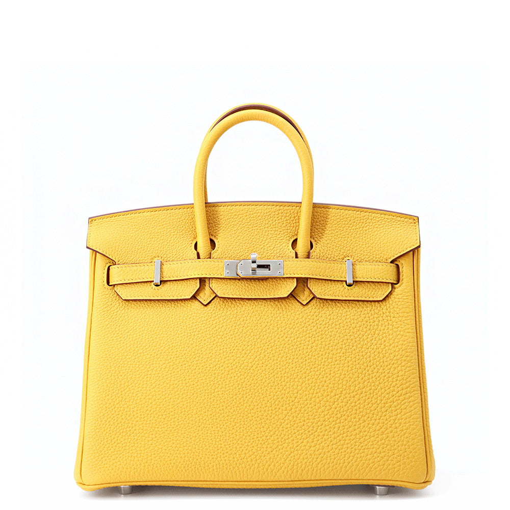 Birkin Jaune Ambre Togo Size Handbag Leather Travel Bag