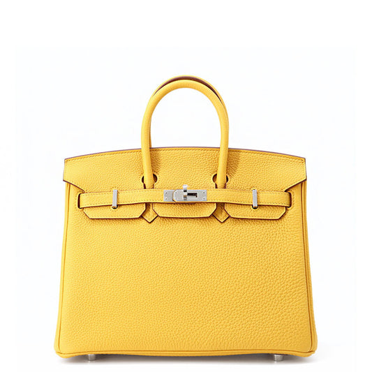 Birkin Jaune Ambre Togo Size Handbag Leather Travel Bag