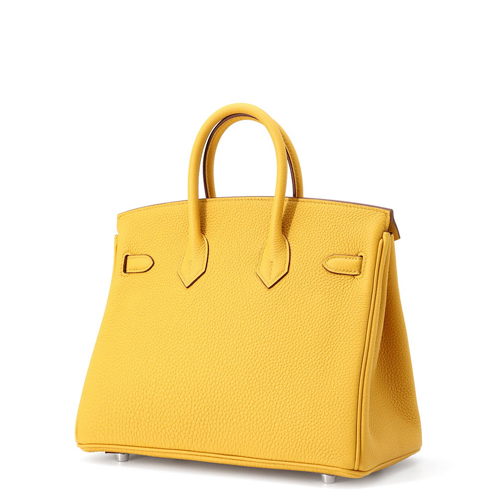Birkin Jaune Ambre Togo Size Handbag Leather Travel Bag