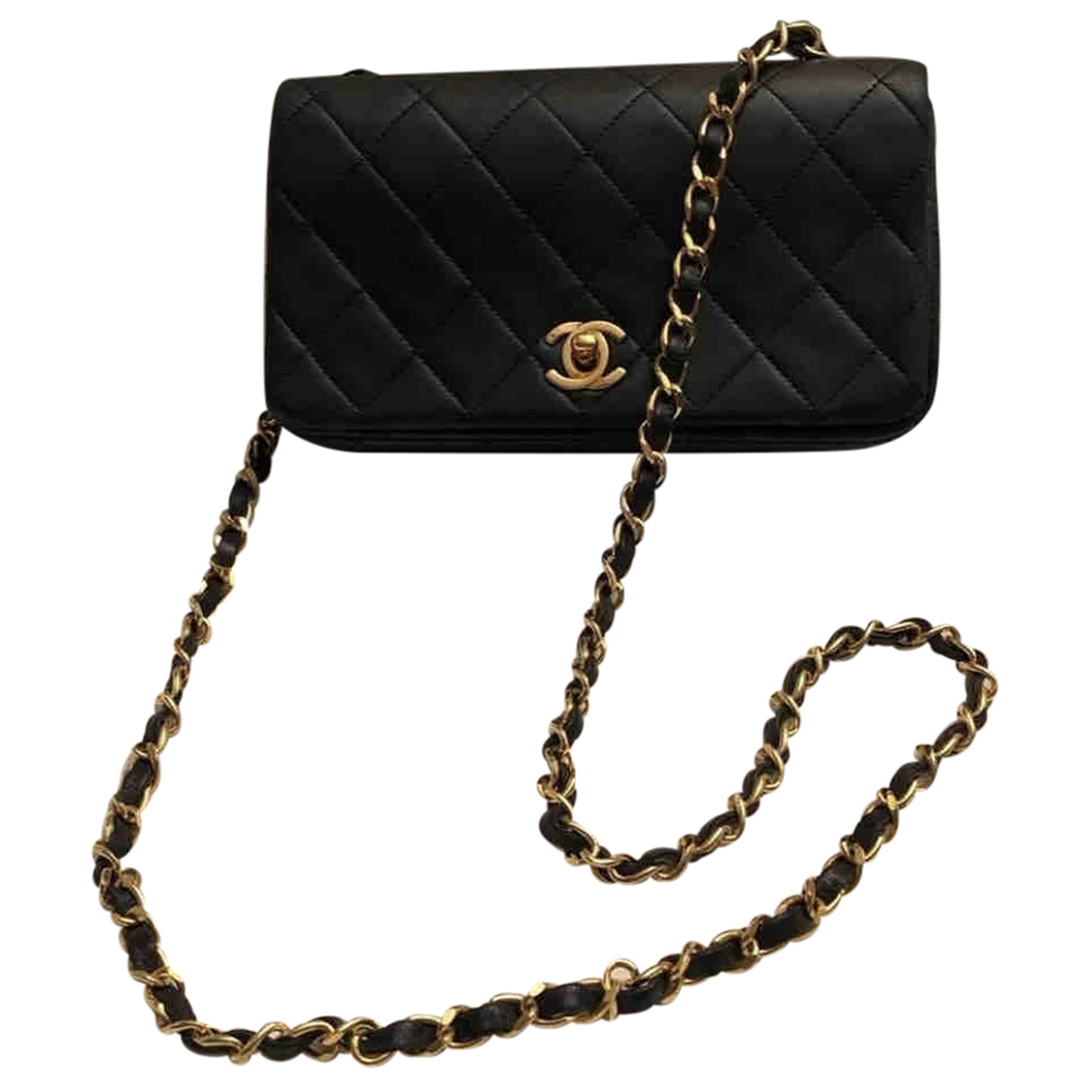 black leather handbag Signature Daily