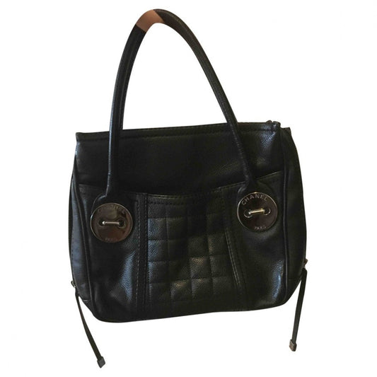 black leather handbag Signature Evening
