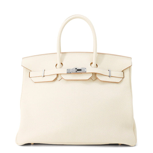 Birkin Craie Togo Size Handbag Leather Travel Bag