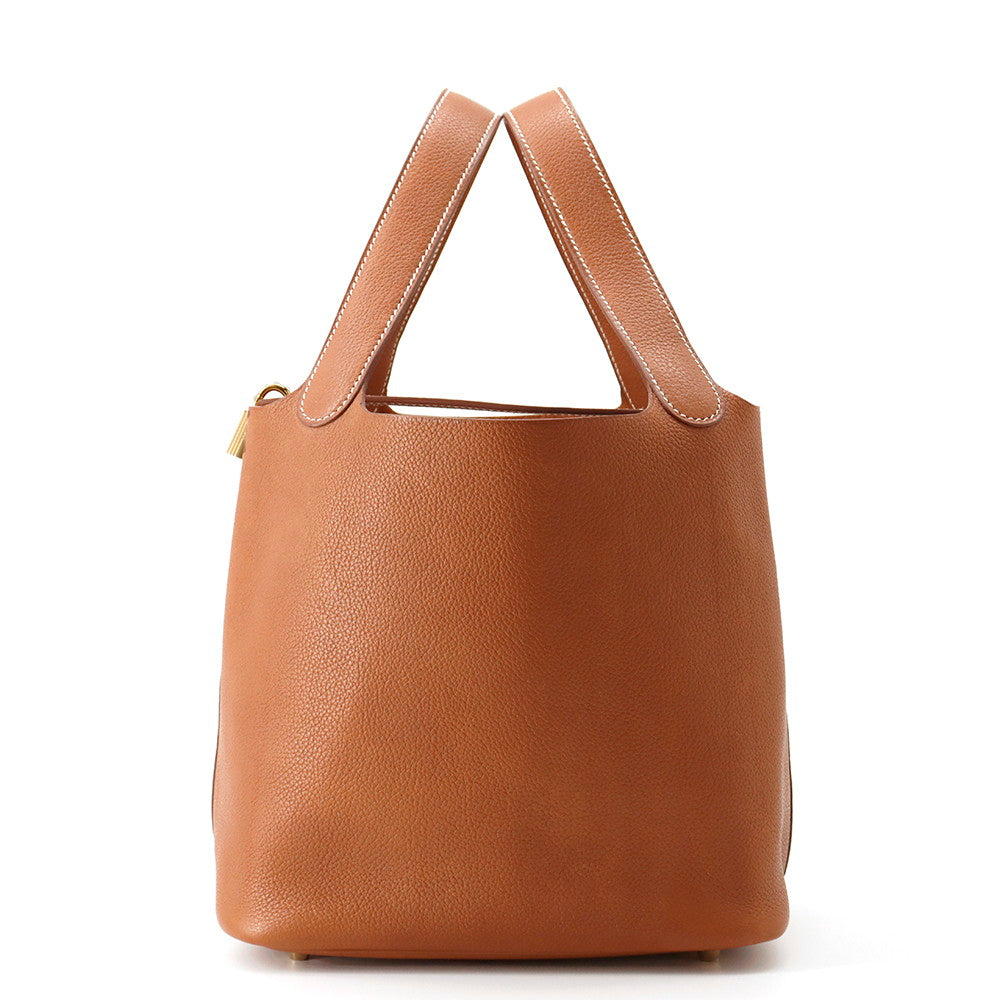 Picotin Lock Fauve Barenia Fauve Size Mm Leather Travel Bag