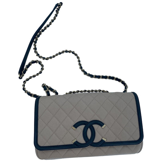 beige leather handbag Polished