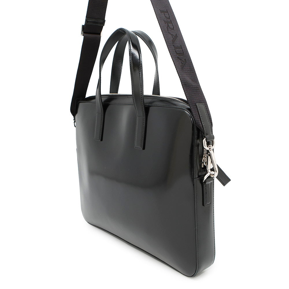 Way Business Bag Ve Brushedleather Black Travel Bag