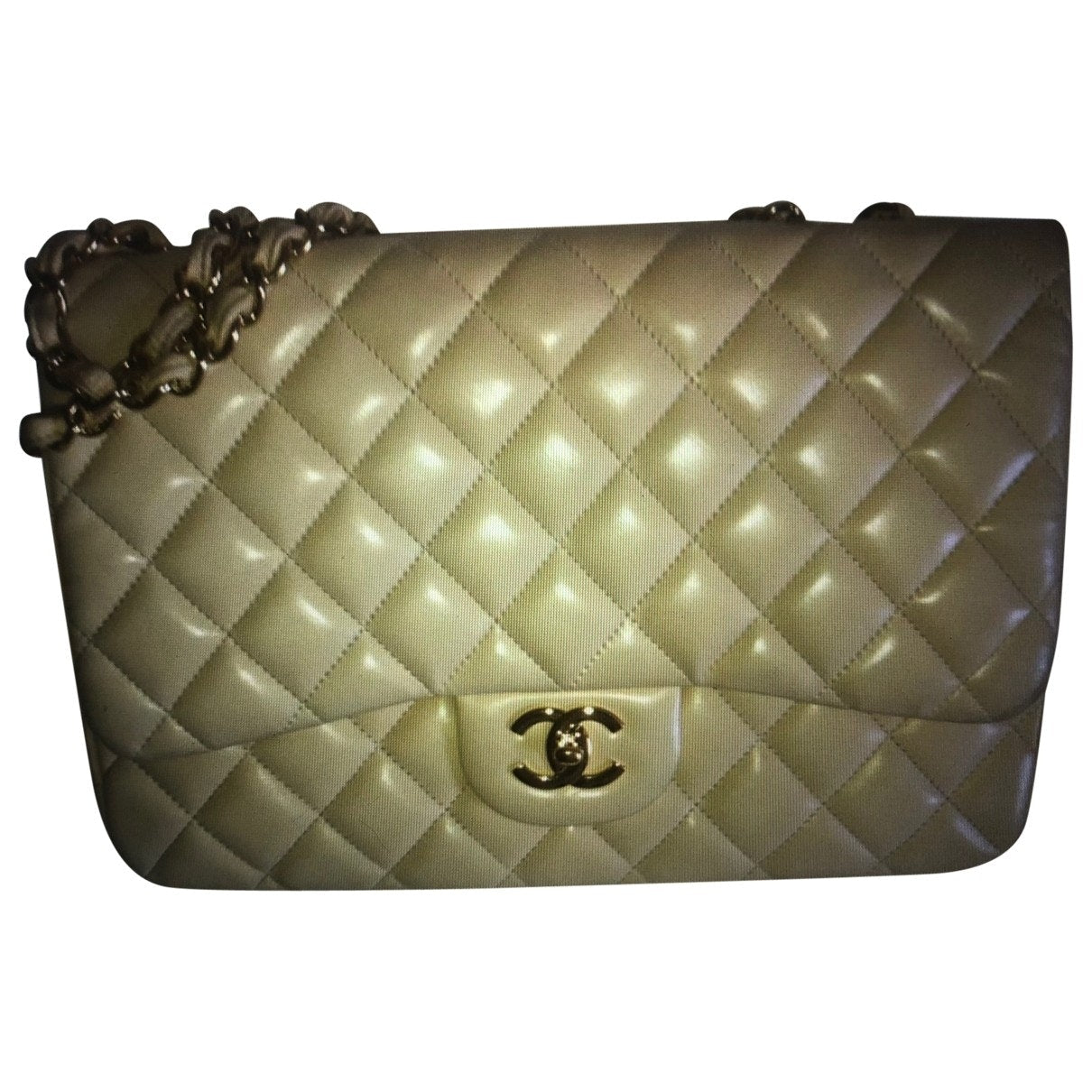 timeless/classique beige leather handbag Structured