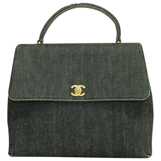 black leather handbag Signature Travel