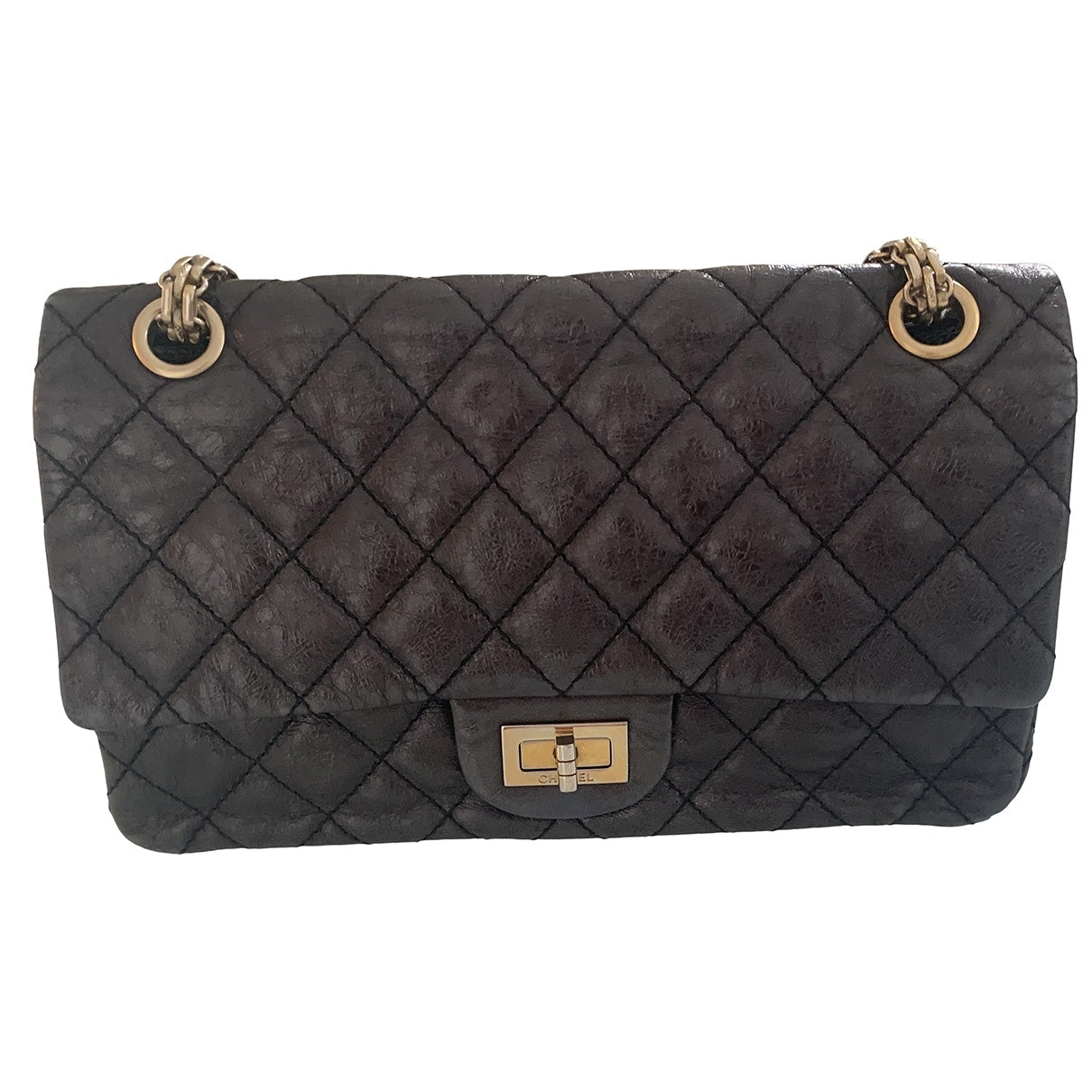 2.55 black leather handbag Daily