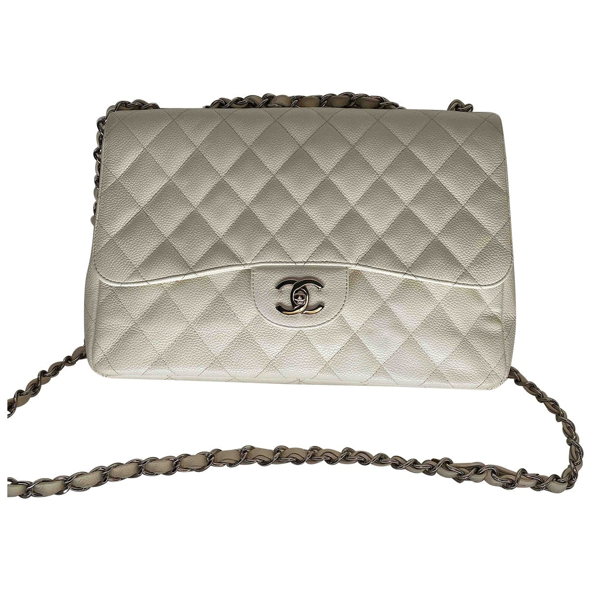 timeless/classique white leather handbag Modern