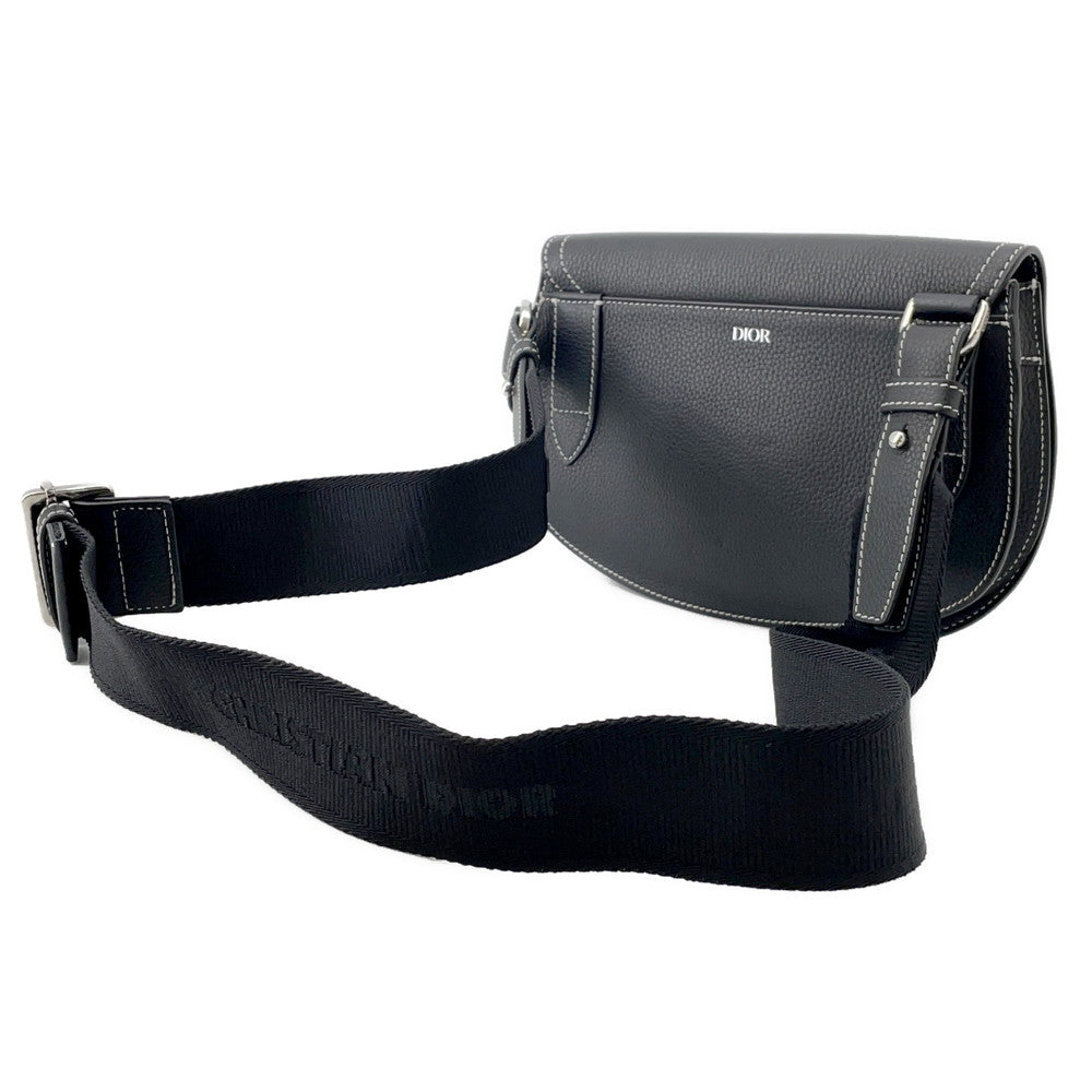 Dior Saddle Crossbody Bag Adpo Ykk Leather Black