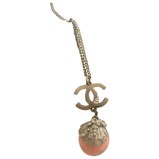 Chanel cc pink metal necklaces Jewelry