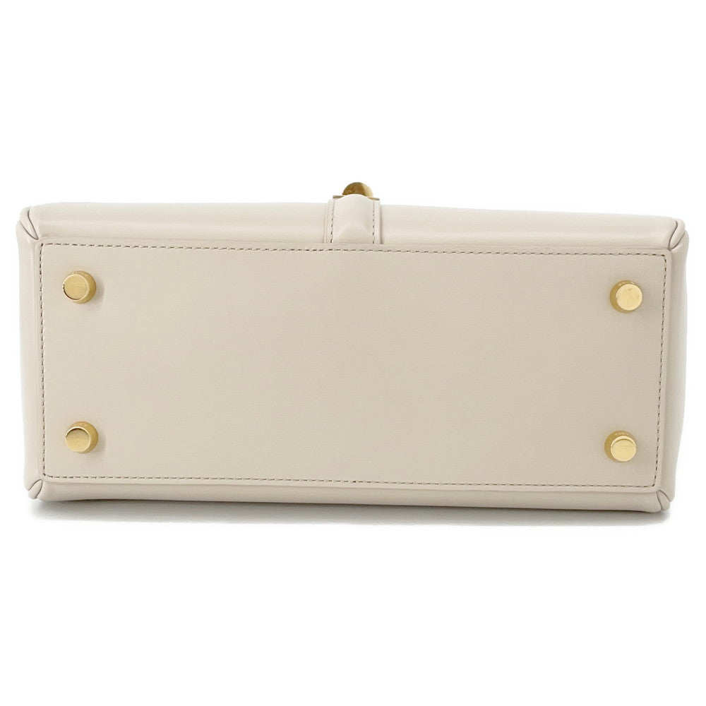 Sã¨Ze Shoulder Bag Calf Size Leather Beige