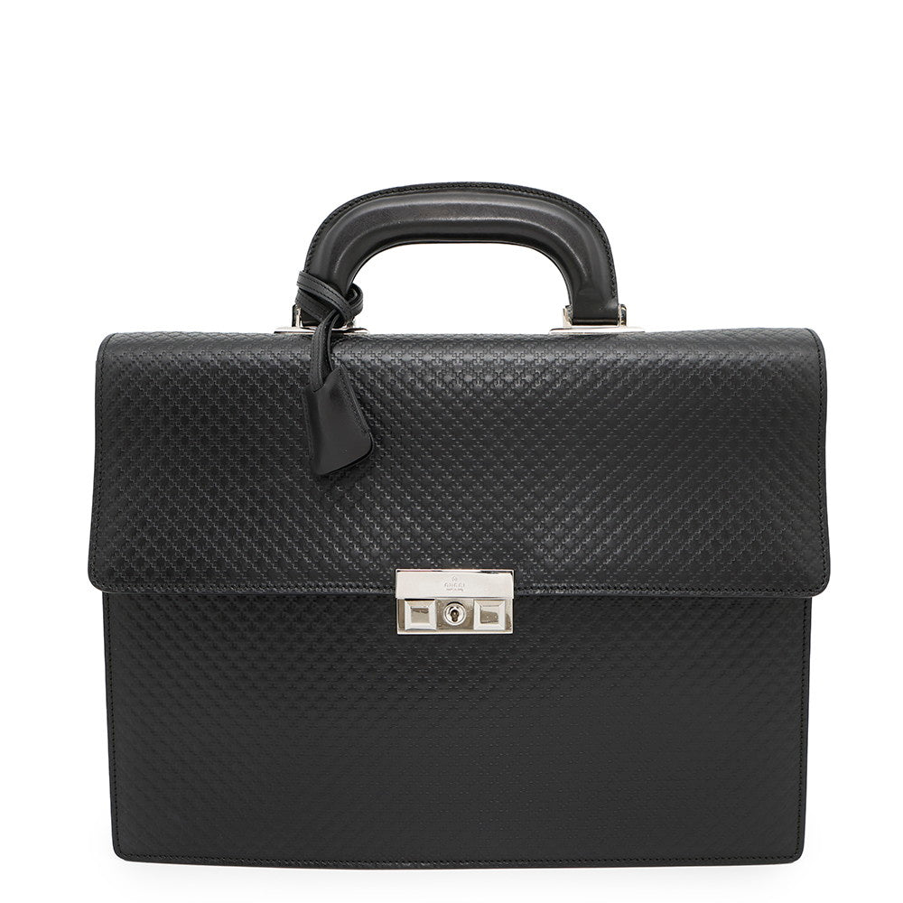 Gucci Diamante Business Black201849 Leather Handbag