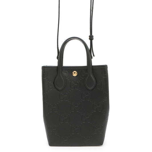 Gucci GG Super Black790133 Leather Mini Travel Bag