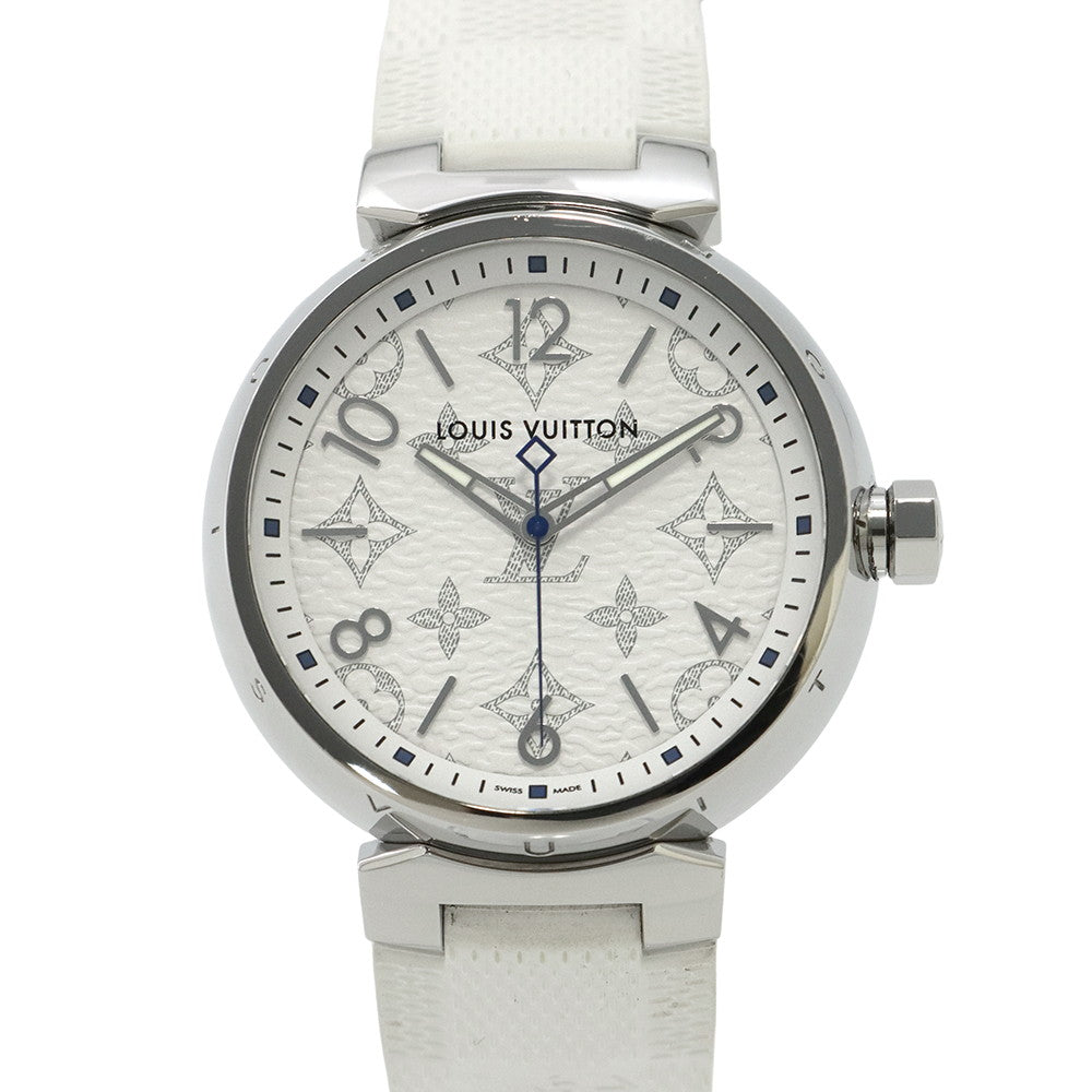 Louis Vuitton Tambour W41.5mm Stainless Steel Rubber DialQA114Z White Handbag