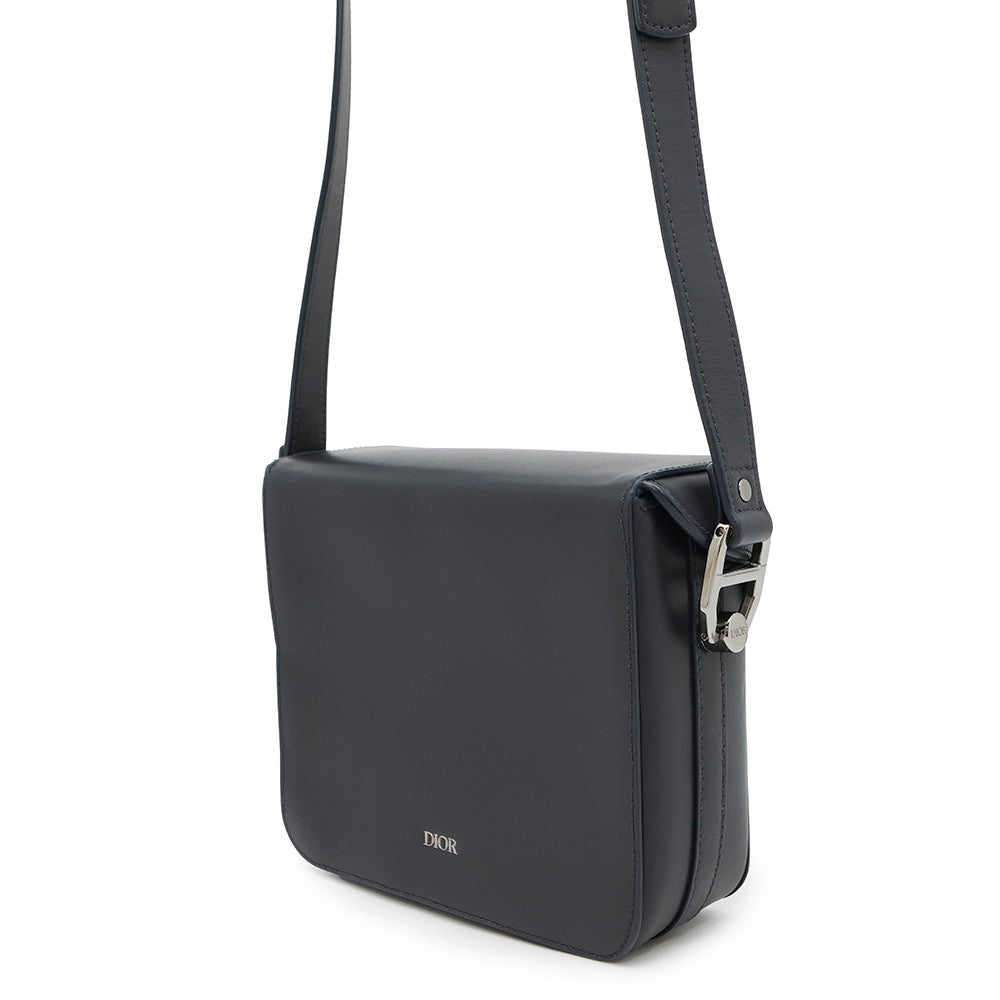Dior Cdmetal Shoulder Bag Navy Leather