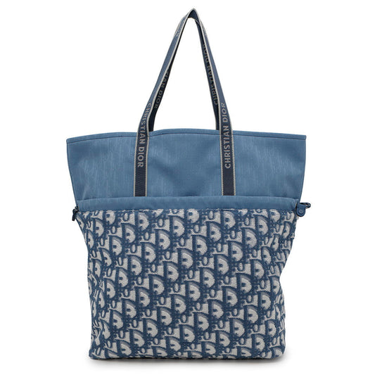Dior Oblique Reversible Tote Bag Light Pile Canvas Blue