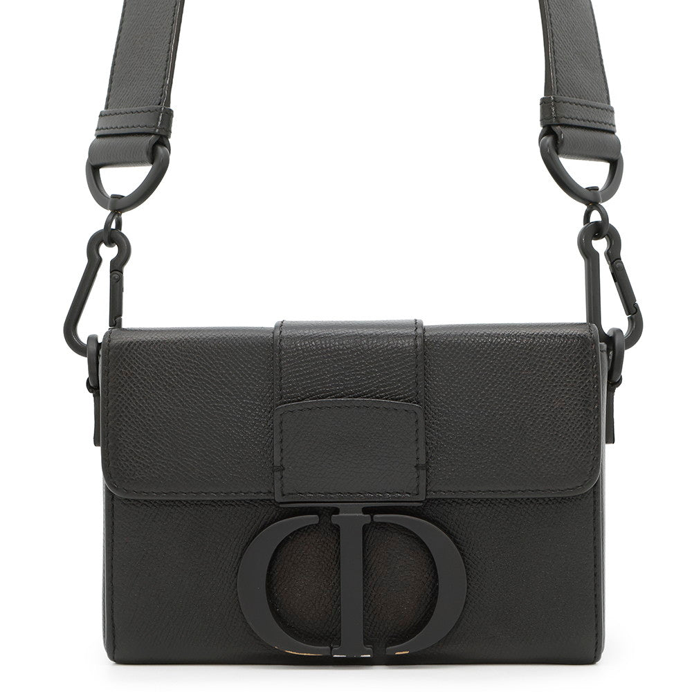 Dior Montaigne Shoulder Bag Blackm Sbav M Leather