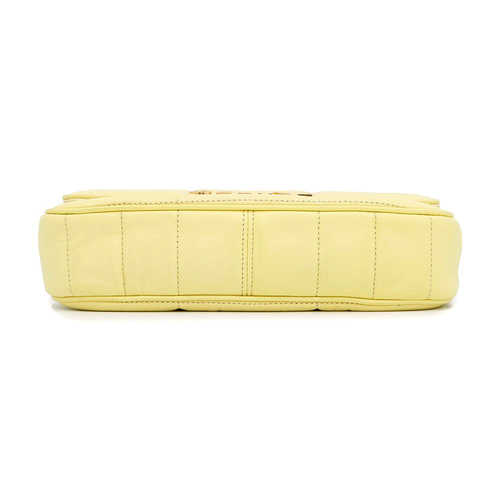 Mono Chrome Shoulder Bag Yellow Leather Chain