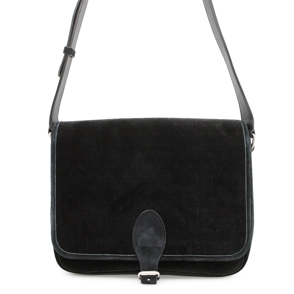 Saint Paris Messenger Bag Black688253 Velvet Leather Travel Bag