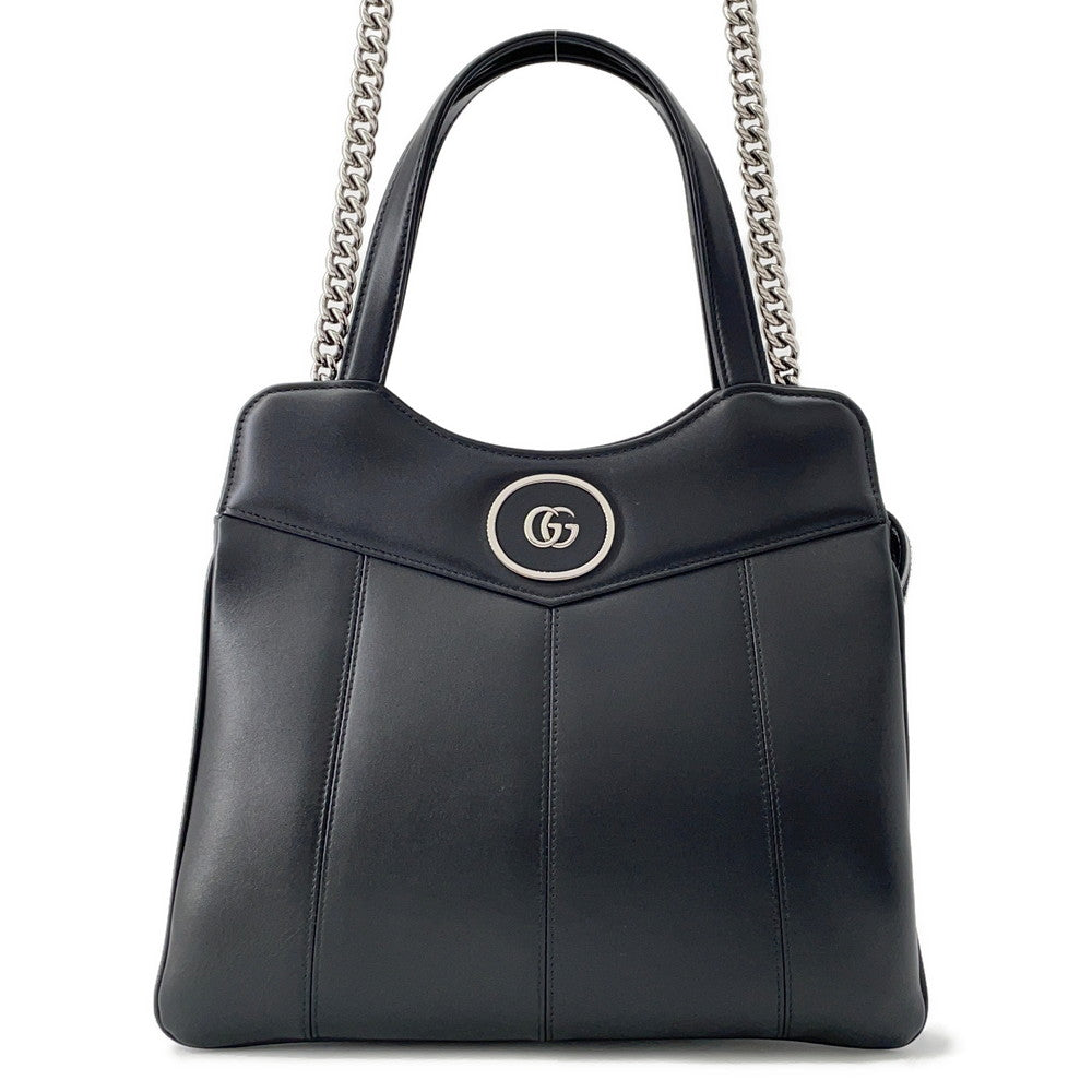 Gucci Petit GG 2-Way Black745918 Leather Small Tote Bag