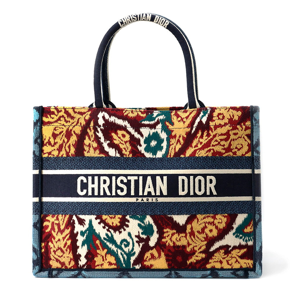Dior Tote Bag ?Book Tote Embroidery Canvas Multicolor