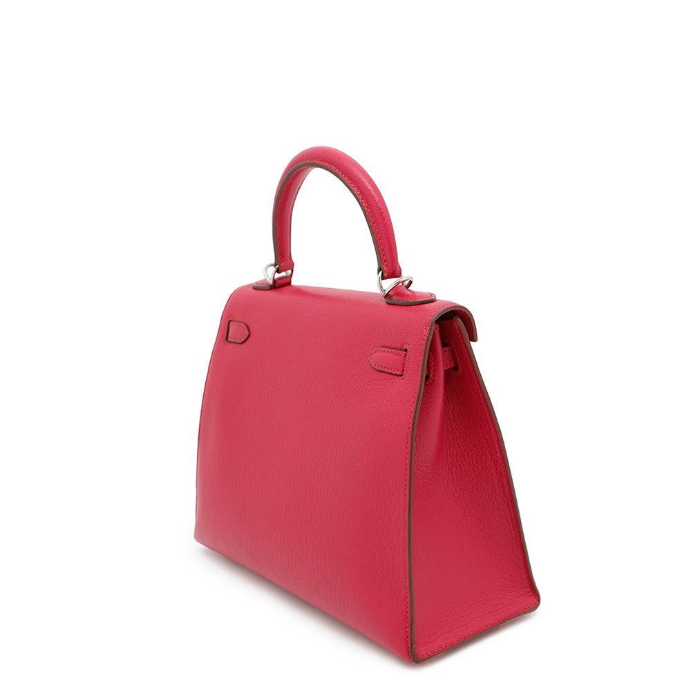 Kelly Sellier Framboise Chevre Myzore Goatskin Size Travel Bag