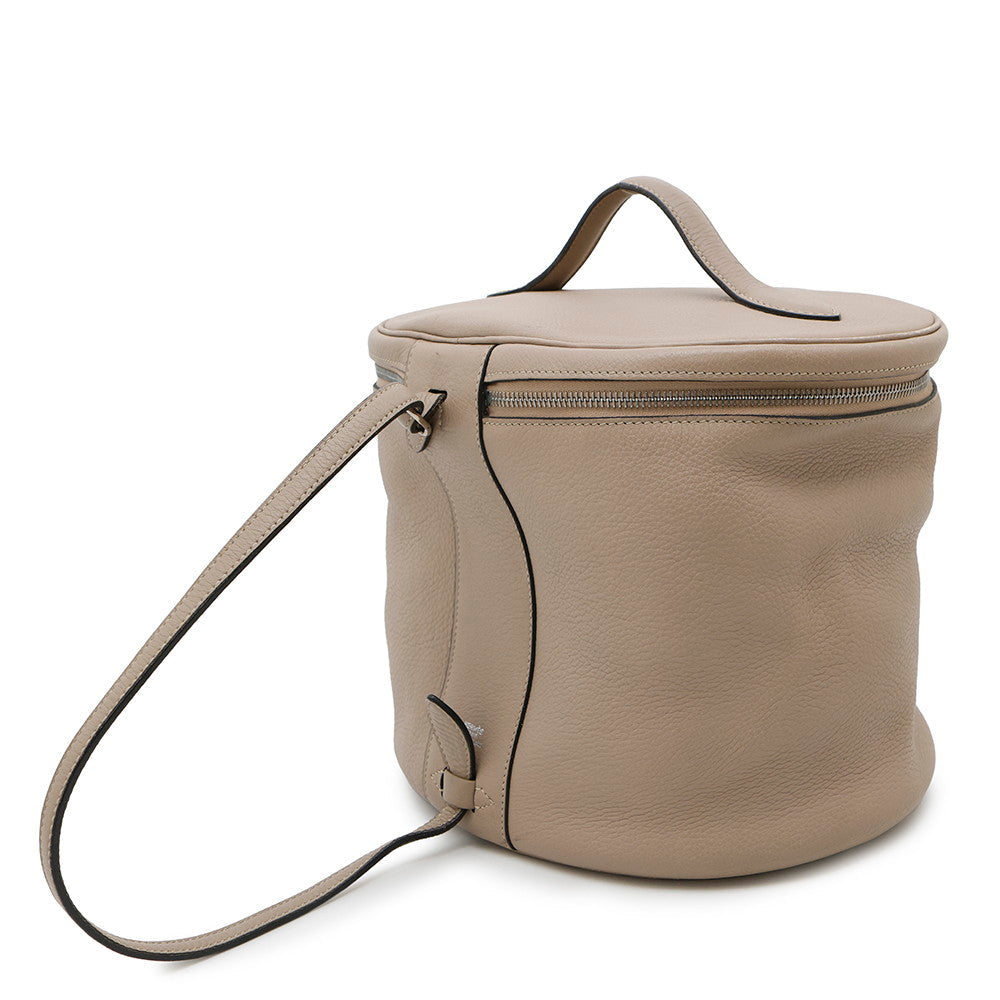 Inter City Taurillon Clemence Handbag Beige Travel Bag