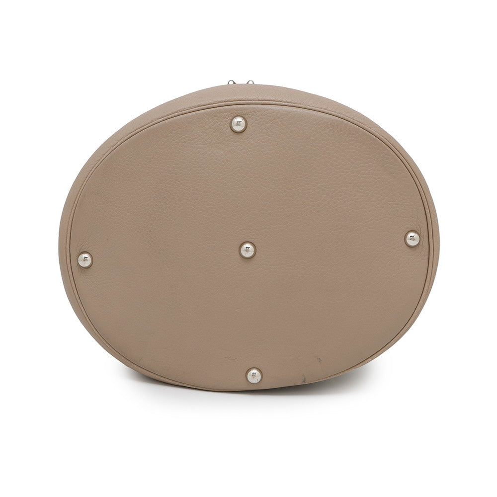 Inter City Taurillon Clemence Handbag Beige Travel Bag