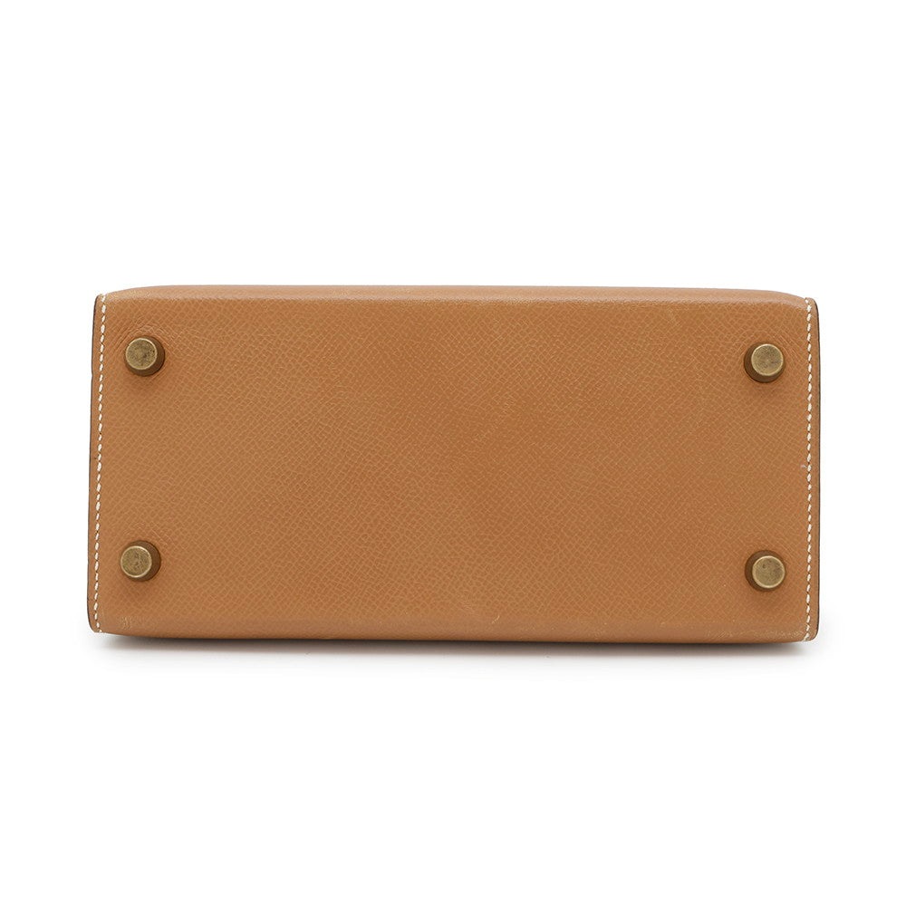 Kelly Natural Courchevel Handbag Mini Travel Bag